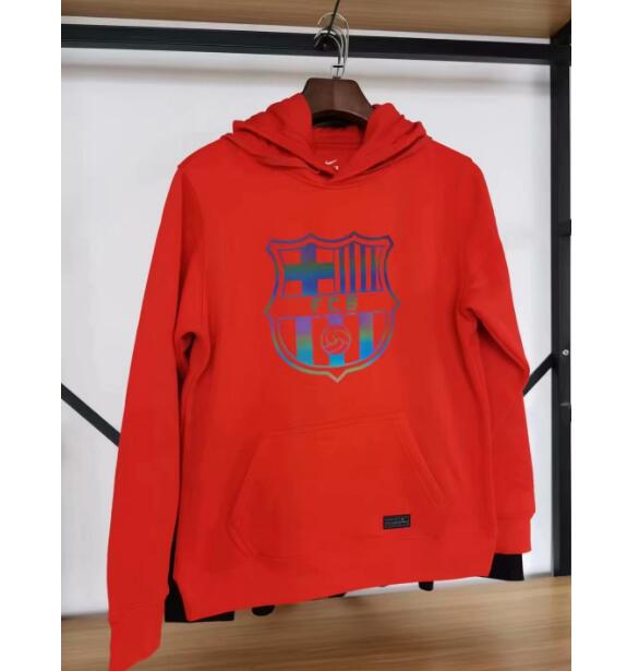 Barcelona Red Hoody Sweater Top 2020/21